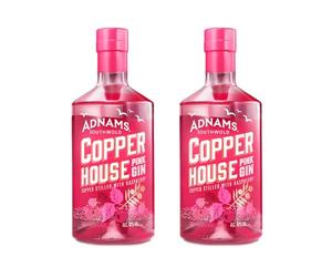 Adnams Copper House Pink Gin | 2 x 70 ottle | 40% ABV | Raspberry-Infused Fruity Gin | Suitable for Vegans | Pack of 3