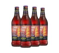 Adnams Ghost Ship 0.5% ABV | Alcohol-Free Pale Ale | 4 x 500ml Glass Bottle | Vegan & Vegetarian Friendly | Crafted in Southwold, Suffolk
