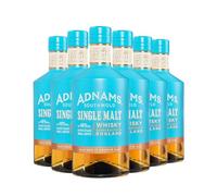 Adnams Single Malt Whisky 40% ABV | Premium English Whisky | 6 x 70cl Bottle | Aged in French Oak for 5 Years | Smooth & Rich with Honey, Vanilla & Apricot Notes | Vegan-Friendly