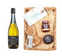 Adnams Standard Wine Hamper | Adnams Prosecco 10.5% | Cheese, Chutney, Biscuits & Chocolates | Luxury Food & Wine Gift Basket for Sharing or Gifting