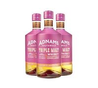 Adnams Triple Malt Whisky 3 x 70cl | 47% ABV English Whisky | New American Oak Aged | Chocolate, Coconut & Spice Notes | Small Batch Copper Pot Stilled | Vegan Friendly