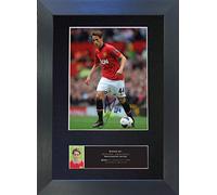ADNAN JANUZAJ Signed Autograph Mounted Photo Reproduction PRINT A4 Rare Perfect Birthday Christmas Present (297 x 210mm) #554 (Black Frame)