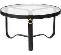 Adnet Coffee Table Coffee Table Black Leather Gubi - 5710902827012
