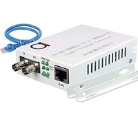 ADnet Multimode ST Gigabit Fiber Media Converter - Built-in ST Fiber Module 550 m (0.34 Miles) 850 nm - to UTP Cat5e 10/100/1000 RJ-45 - Auto Sensing Gigabit or Fast Ethernet - Jumbo Frame - LLF