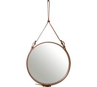 Adnet Wall Mirror Circular Tan Leather Ø58 cm