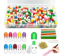 ADNEWX 300 Set Capsule Message Pills, Mini Color Capsule Letters | 6 Random Mixed Color, Band 2 Pcs Roll Paper Stick This is The Best Gift for Lover Friend and Mother