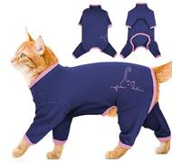 ADNIKIA Cat Pajamas for Cats Only, Sticky Hair Cat Clothes, Sphynx Hairless Cats Sweater, Recovery Suit After Surgery, Prevent Lost Hair Kitten Onesie Shirts Costumes Outfits for Pet