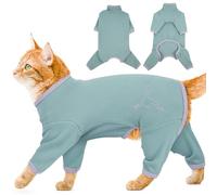 ADNIKIA Cat Pajamas for Cats Only, Sticky Hair Cat Clothes, Sphynx Hairless Cats Sweater, Recovery Suit After Surgery, Prevent Lost Hair Kitten Onesie Shirts Costumes Outfits for Pet