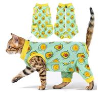 ADNIKIA Cat Recovery Suit with Hind Legs, Breathable Onesie After Surgery Female for Abdominal Wounds or Skin Diseases, Anti-Licking Full Body Pet Surgical Pajamas, E-Collar Alternative Wear
