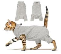 ADNIKIA Cat Recovery Suit with Hind Legs, Breathable Onesie After Surgery Female for Abdominal Wounds or Skin Diseases, Anti-Licking Full Body Pet Surgical Pajamas, E-Collar Alternative Wear