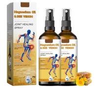 Adnoon Magnesium Oil & Bee Venom Joint Healing Spray, for Ain Relief, Bee Venom Joint Pain Relief Gel for Back, Neck, Hands, Knee for All Skin Types(60ml-2pcs)