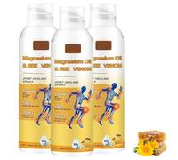 Adnoon Magnesium Oil & Bee Venom Joint Healing Spray, for Ain Relief, Bee Venom Joint Pain Relief Gel for Back, Neck, Hands, Knee for All Skin Types(100ml-3pcs)