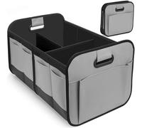 ADNUIES Car Boot Organiser, for Kia Rio, Large-Capacity Auto Trunk Organizer, Trunk Organiser Collapsible Multi Compartment with Comfort Handle,E