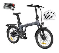 ADO Air 20 Pro Folding EBikes, EBike for Adults, 20" Electric Bike, Belt Drive, Bafang Motor, ECO and SPORT Mode, Disc Brakes, LCD Display, APP Intelligent, Kettle Battery Autonomy 160km (Grey)