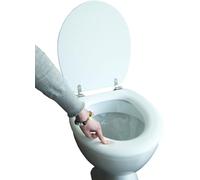 ADOB soft toilet seat, padded, stainless steel hinges, made in Germany, white, 69502