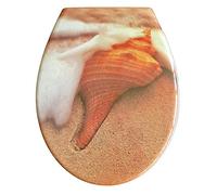 ADOB thermoset toilet seat "Beach" with soft-close-mechanism, removable for easy cleaning, 59842