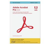 Adobe Acrobat Pro 2020 | Student & Teacher | Perpetual| Disc | Windows + macOS