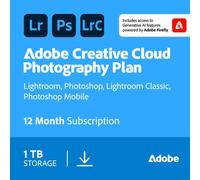Adobe Creative Cloud Photography Plan 1 User 1 Year