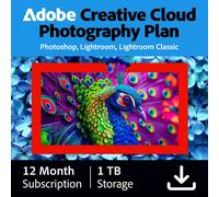 Adobe Creative Cloud Photography Plan 1TB Cloud Storage 1 User - 1 Year - (Windows/Mac) - NL