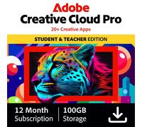 Adobe Creative Cloud Pro Student & Teacher version 100GB - 1 User - 1 Year - (Windows/Mac)