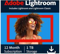 Adobe Lightroom 1TB | Photo Editing Software | PC/Mac | 1 Year