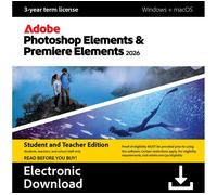 ADOBE Photoshop Elements & Premiere Elements 2026 Student & Teacher Edition - 3 years for 1 user (download)