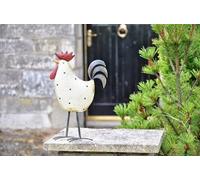 Adobe - Royal Hen Statue - Ornamental Metal Hen - 33cm