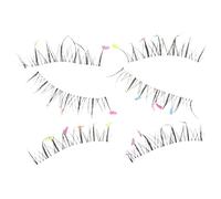 ADOCARN 1 Box Fake Lashes Manga- -shaped False Eyelashes Colorful Nylon Natural-looking Cute Unique Design Enhancing Eyes Easy Application for Parties