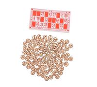 ADOCARN 1 set Bingo Game with Number Cards and Chess Pieces Family Game for Parties Fun Interactive Prop Portable and Lightweight Design