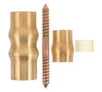 ADOCARN 1 Set Elderly Cane Joint Set - Anti-Slip Brass Ferrule - Walking Stick Connector Accessories for Seniors Crutch DIY Repair Replacement Part