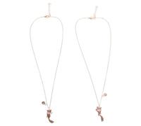ADOCARN 1 Set Fox Matching Magnetic Necklace: Alloy Animal Heart Puzzle Pendant Jewelry for Best Friends- Matching Friendship Necklace