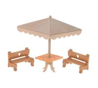 ADOCARN 1 Set Miniature Garden with Parasol and Bench Realistic Dollhouse Furniture for DIY Projects Park Decoration for Miniature Landscapes and Scenes