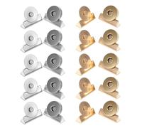 ADOCARN 10 Pairs Magnetic Clasps with Automatic Alignment No-sew Snap Fasteners for Bags Clothing and DIY Projects Stylish Gold Silver Magnetic Buttons for Secure Hold and Easy Access