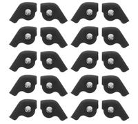 ADOCARN 10 Pairs Shoe Eyelet Chafe Patches Trainer Collar Anti-fray Patches Plastic Metal Black for Sneakers and Trainers Athletes Casual Users