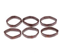 ADOCARN 10 Pcs Watch Band Keepers Watch Strap Hoops Genuine Leather Practical Smooth Comfortable Brown Classic Colour