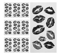 ADOCARN 10 Sheets Waterproof Lip Tattoo Stickers with Unique Kiss Lip Design Comfortable Wear for Women and Dancers at Events and Parties