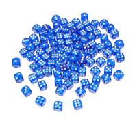 ADOCARN 100pcs Acrylic Dice for Board Games Educational Projects and Party Favors Lightweight Translucent Multi-sided Play Dice Fun Game Props for Math Teaching and Gatherings