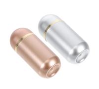 ADOCARN 10ml Plastic Pill Containers 2 Pack Gold Silver Mini Pill Bottles for Travel Portable Medicine Organizers for Supplements and Medication