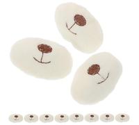 ADOCARN 10pcs Beige Fabric Doll Snouts for DIY Plush Animal Crafts Safe Crochet Nose Accessories for Handmade Stuffed for Amigurumi and Doll Sewing Supplies