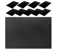 ADOCARN 10pcs Black Nail Art Painting Palette Set for Acrylic and Painting Use Portable Plastic Nail Palette with Colour Mixing Function for Manicure and Practice