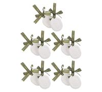 ADOCARN 10pcs Car Essential Oil Fragrance Discs White Gypsum Passive Aroma Diffuser with Ribbon for Steady Fragrance Release and Portable Hanging Design, for Wardrobe on The Go