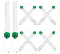 ADOCARN 10pcs Clear Plastic Test Tubes with Screw Caps Vials for Liquid Sampling and Storage Small Sample Testing Tubes for Lab Chemistry Pharmaceutical Use