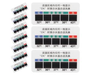 ADOCARN 10pcs Liquid Crystal Temperature Strip Saline Solution Temperature Strips Backing Adhesive Design Easy to Monitor for Nasal Saline Solution Use