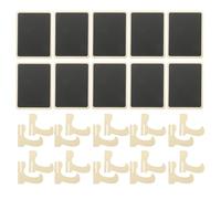 ADOCARN 10pcs Mini Chalkboard Signs with Bases, Convenient PVC Black Letter Boards for Wedding and Office Use, Decorative Message Boards for Home and Event