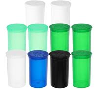ADOCARN 10Pcs Pill Storage Containers with Lids, Small Portable Plastic Medicine Bottles Diameter 41Mm, Leakproof Mini Empty Pill Bottles for Travel and Daily Vitamin Random Color
