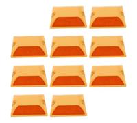 ADOCARN 10pcs Reflective Road Markers Raised Road Markers Pavement Reflective Plastic Yellow High Reflectivity Versatile Application for Urban Night Safety