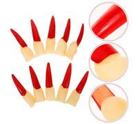 ADOCARN 10Pcs Reusable Witch Finger Covers with Creepy Long Nails Halloween Supply Realistic Fake Fingers for Party Props and Cosplay Accessories