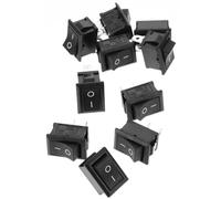 ADOCARN 10pcs Rocker Button Switch Safety Power Switch off Unique Boat-shaped Design Plastic Sturdy Circuit Control for Electronic Devices in Circuit Control