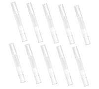 ADOCARN 10Pcs Transparent Lip Gloss Applicator Pens Refillable Cosmetic Container with Brush Multi Purpose Empty Tubes for Foundation Essential Oils and Nail Care