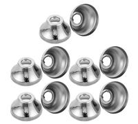 ADOCARN 10pcs Urinal Hole Cover, Flush Valve Cap, Plastic Silver Decorative Cap for Urinal and Water Pipe, Bathroom Wall Hole Protector for Home and Restroom